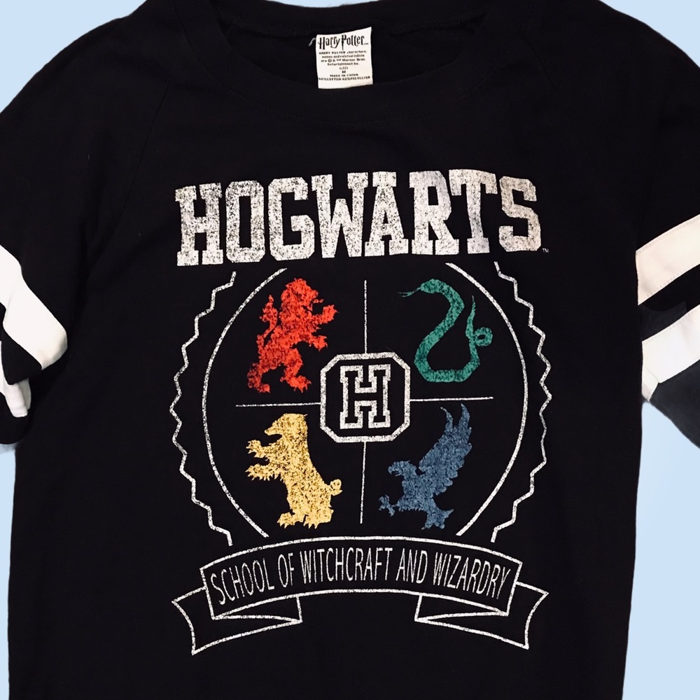 Ladies Black Harry Potter HOGWARTS Jersey - MD